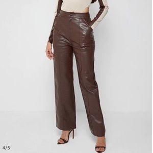 NWT Maniere de Vior heart pocket snake skin leather trousers
